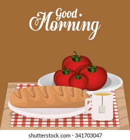 good morning breakfast design, vector illustration eps10 graphic 