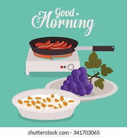 good morning breakfast design, vector illustration eps10 graphic 