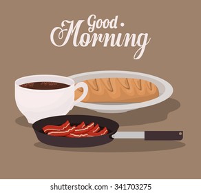good morning breakfast design, vector illustration eps10 graphic 