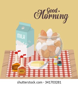 good morning breakfast design, vector illustration eps10 graphic 