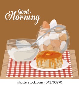 good morning breakfast design, vector illustration eps10 graphic 