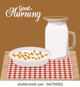 good morning breakfast design, vector illustration eps10 graphic 