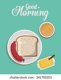 good morning breakfast design, vector illustration eps10 graphic 