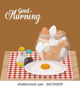 good morning breakfast design, vector illustration eps10 graphic 
