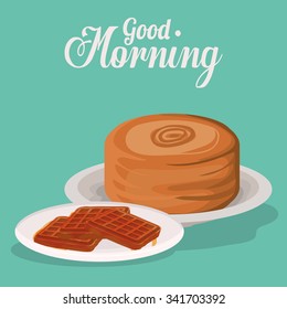 good morning breakfast design, vector illustration eps10 graphic 