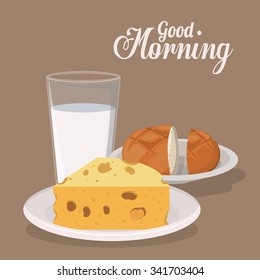 good morning breakfast design, vector illustration eps10 graphic 