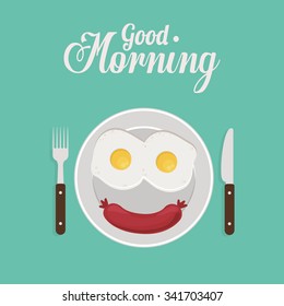 good morning breakfast design, vector illustration eps10 graphic 