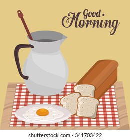 good morning breakfast design, vector illustration eps10 graphic 