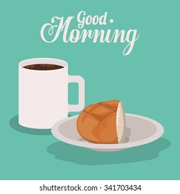 good morning breakfast design, vector illustration eps10 graphic 