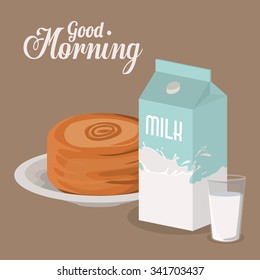 good morning breakfast design, vector illustration eps10 graphic 
