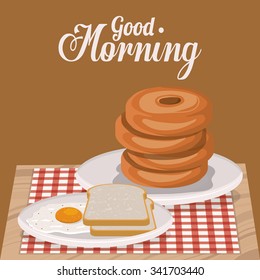 good morning breakfast design, vector illustration eps10 graphic 