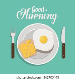 good morning breakfast design, vector illustration eps10 graphic 