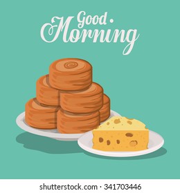 good morning breakfast design, vector illustration eps10 graphic 