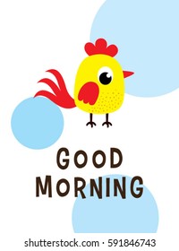 good morning chicken vector