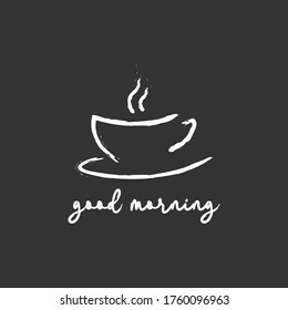 good morning. coffee morning. cup of coffee illustration