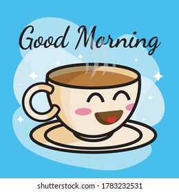 Good Morning Coffee Illustration - Full Editable