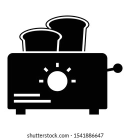 Good morning concept, Toaster and Bread Slices Vector Icon Design