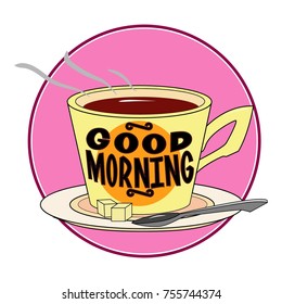 Good Morning Cup Stock Vector (Royalty Free) 755744374 | Shutterstock