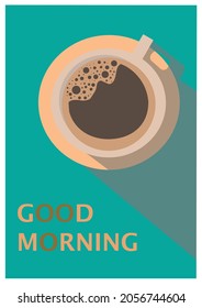 Good Morning, doodle sketch. drawing Breakfast poster in vector style 