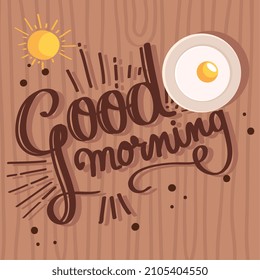 good morning with egg fried