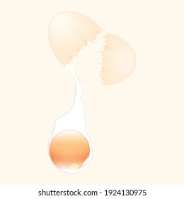 good morning egg vector on isolated