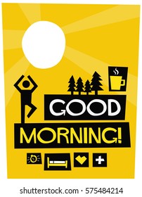 Good Morning! (Flat Style Vector Illustration Sunrise Poster Design)