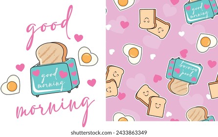 good morning graphic tees for girl design sleepwear