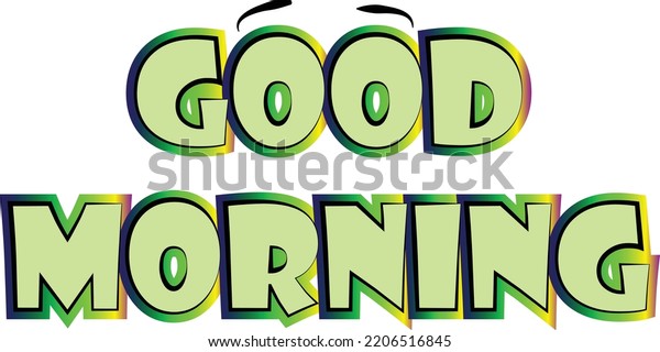 Good Morning Green Color Words Alphabet Stock Vector (Royalty Free ...