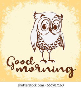 992 Owl good morning Images, Stock Photos & Vectors | Shutterstock