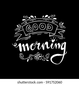 Good morning hand lettering