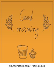 Good morning hand-drawn design