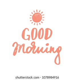 Good Morning Handdrawn Lettering Rough Style Stock Vector (Royalty Free ...