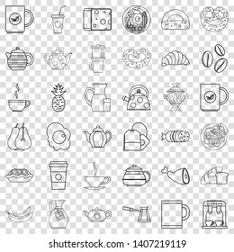 Good morning icons set. Outline style of 36 good morning vector icons for web for any design