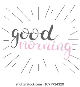 Good morning lettering