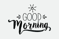 Good Morning Lettering Text