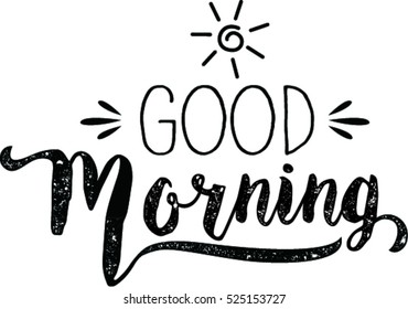 Good Morning lettering text