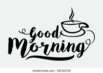 Good Morning lettering text