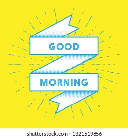 Good Morning lettering text. Vector illustration, EPS 10