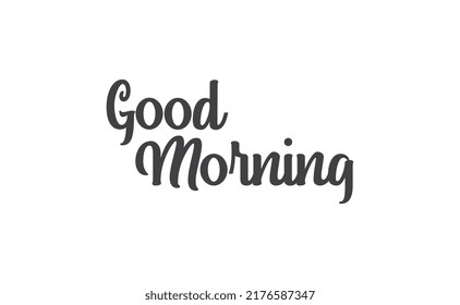 Buenos días con letras.  Caligrafía de la línea del vector.