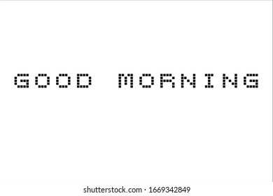 Good morning lettering text with white background.