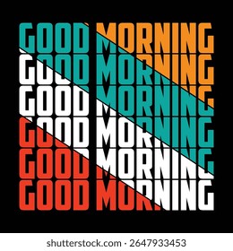 Good Morning line art icon sign sketch freehand outline silhouette vector illustration on white background with fun brush ink typography for photo overlays t-shirt print flyer poster design