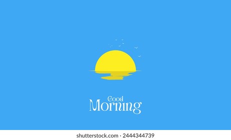 Good morning minimal design concept to say good morning with minimal design. vector good morning