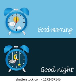 Good morning Good night day sleeping awakening