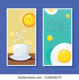 good morning postcards with breakfast