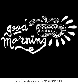 Good Morning, quotes doodle vector