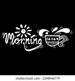  Good Morning, quotes doodle vector