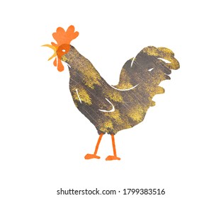 A Good Morning Rooster Illustration