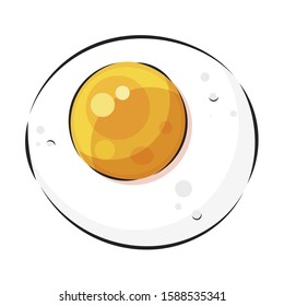Good Morning Scrambled Eggs Vector Illustrations Suitable For Greeting Card, Poster Or T-shirt Printing.