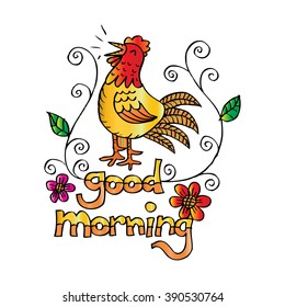 Good Morning With  Singing Rooster