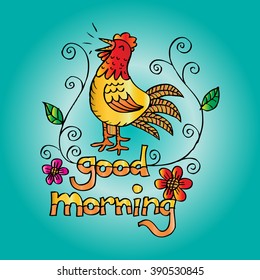 Good Morning With  Singing Rooster